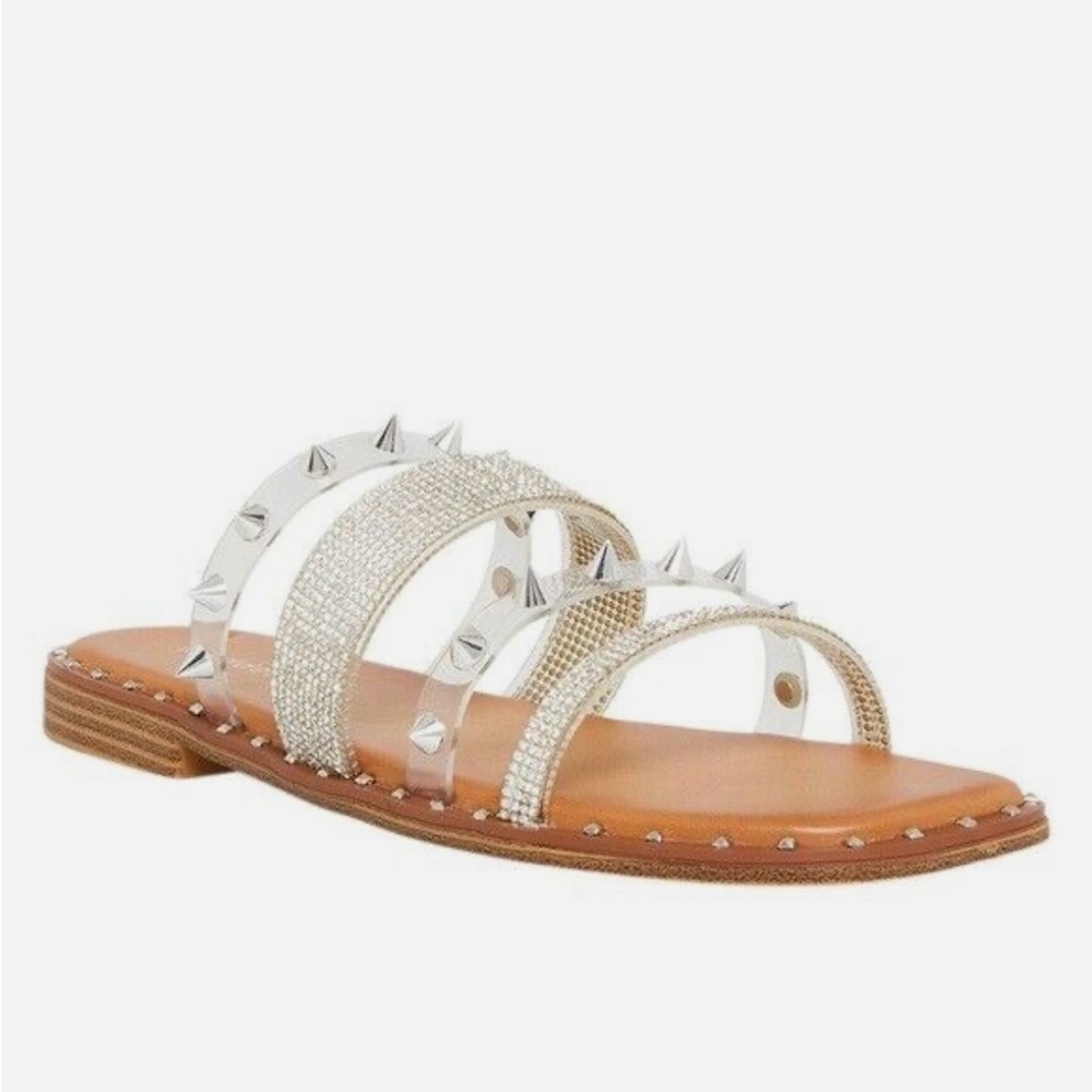 Madden Girl Highway Studded Rhinestone Sandals size 6.5